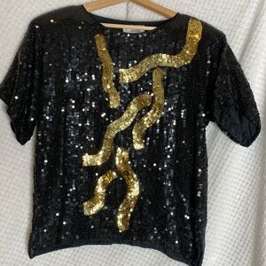 Vintage Francois Gerard sequined silk top